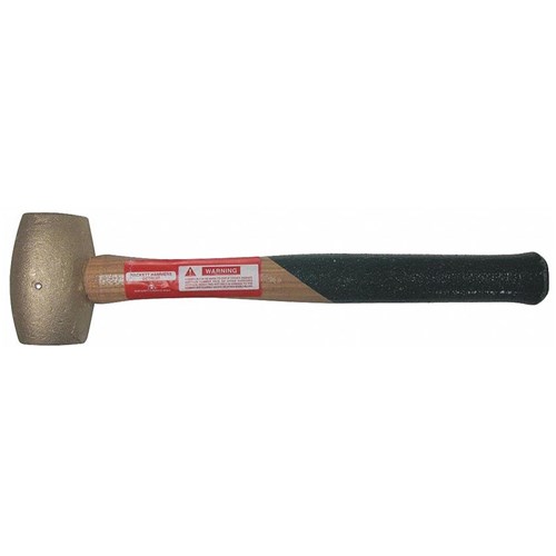 3LB 1 1/2IN HEAD BRASS HAMMER WOOD HANDL