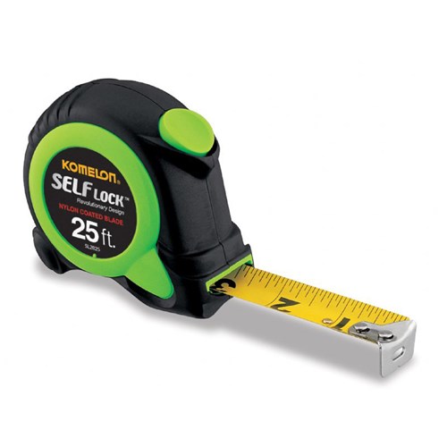 1 X 25FT SELF LOCK GREEN INCH TAPE