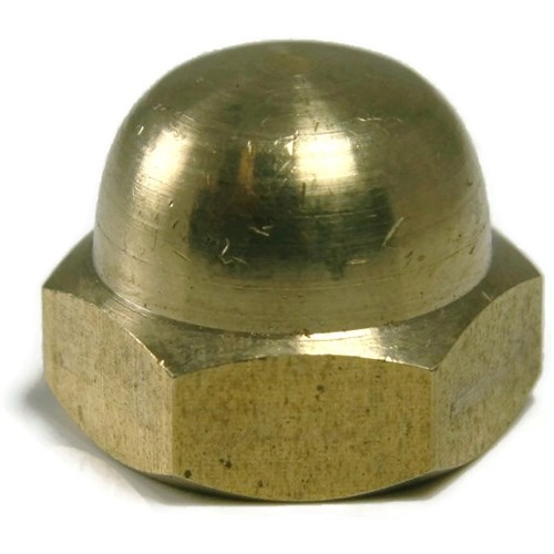 5/16-18 ACORN CAP NUT BRASS