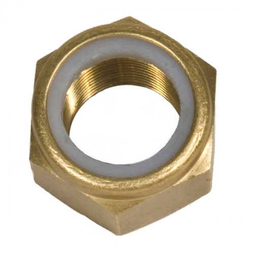 10-32 NYLON INSERT LOCK NUT BRASS