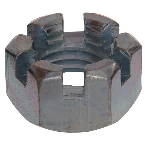 1-8 SLOTTED HEX NUT ZINC